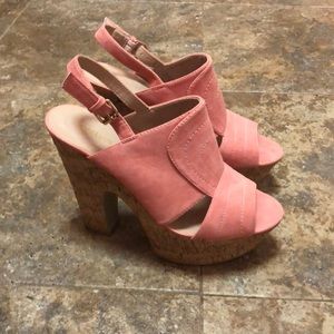 Coral Shoedazzle Heel